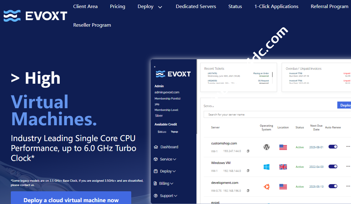 Evoxt：新增印度尼西亚机房VPS，三网直连/电信CN2/移动CMI/联通4837，1Gbps大带宽，月付.99起